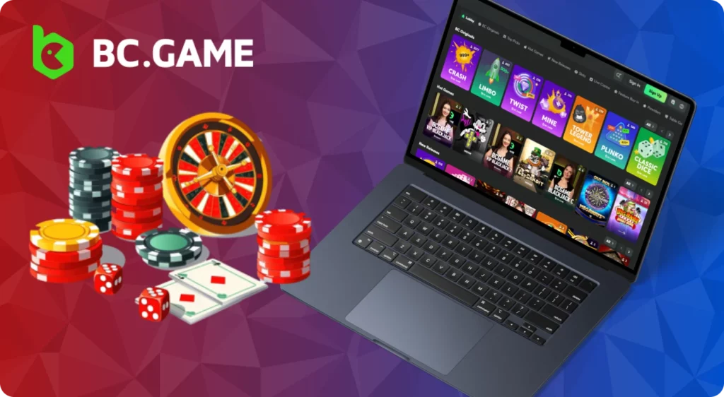 A wide selection of BC Game casino games  